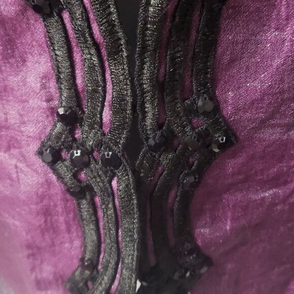 J.R. Nites by Carol Lin. EUC. Stunning Jacket in Purple & Black. Size 14. - Picture 5 of 12